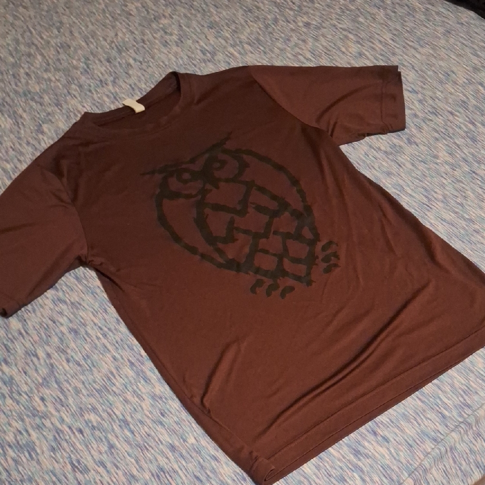 Night Shift Maroon Owl Graphic T-Shirt (2pk)